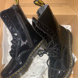 Dr. Martens Black Patent Leather Boots